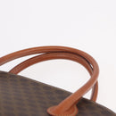 CELINE Macadam Hand Bag PVC Leather Brown Gold Auth 190952A-8