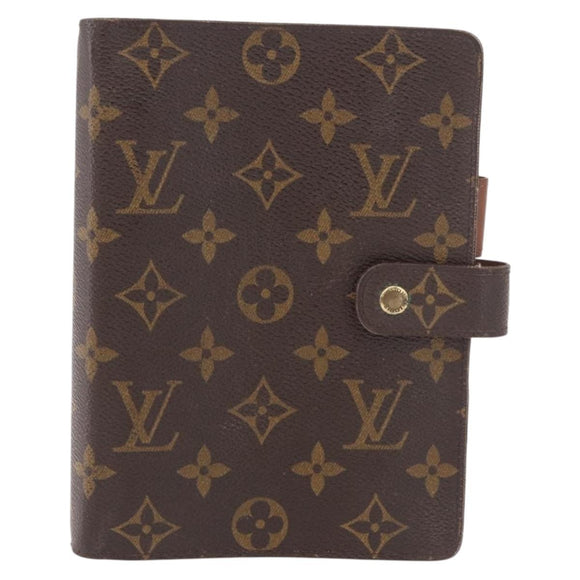 LOUIS VUITTON Monogram Agenda MM Day Planner Cover R20105 LV Auth 190953