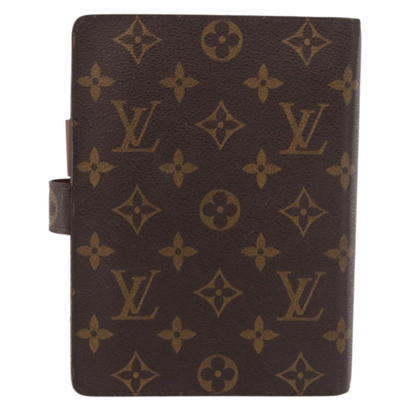 LOUIS VUITTON Monogram Agenda MM Day Planner Cover R20105 LV Auth 190953