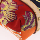 Salvatore Ferragamo Hand Bag Canvas Multicolor Gold Auth 190954-15