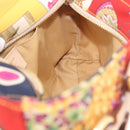 Salvatore Ferragamo Hand Bag Canvas Multicolor Gold Auth 190954-19