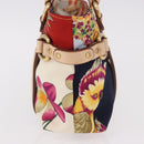 Salvatore Ferragamo Hand Bag Canvas Multicolor Gold Auth 190954-4