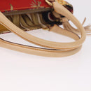 Salvatore Ferragamo Hand Bag Canvas Multicolor Gold Auth 190954-7