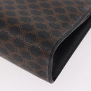 CELINE Macadam Hand Bag PVC Leather Black Gold Auth 190956A-11