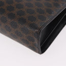 CELINE Macadam Hand Bag PVC Leather Black Gold Auth 190956A-13