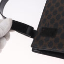 CELINE Macadam Hand Bag PVC Leather Black Gold Auth 190956A-14