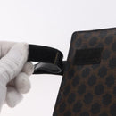 CELINE Macadam Hand Bag PVC Leather Black Gold Auth 190956A-15
