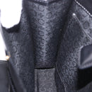 CELINE Macadam Hand Bag PVC Leather Black Gold Auth 190956A-20