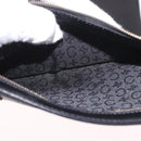 CELINE Macadam Hand Bag PVC Leather Black Gold Auth 190956A-22