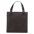 CELINE Macadam Hand Bag PVC Leather Black Gold Auth 190956A-3