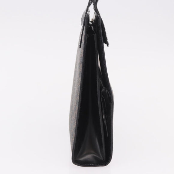 CELINE Macadam Hand Bag PVC Leather Black Gold Auth 190956A