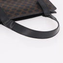 CELINE Macadam Hand Bag PVC Leather Black Gold Auth 190956A-7