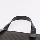 CELINE Macadam Hand Bag PVC Leather Black Gold Auth 190956A-8