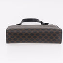 CELINE Macadam Hand Bag PVC Leather Black Gold Auth 190956A-9