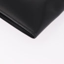 HERMES Pochetto Rio Clutch Bag Leather Black Gold Auth 190962M-15