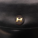 HERMES Pochetto Rio Clutch Bag Leather Black Gold Auth 190962M-8
