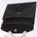 HERMES Pochetto Rio Clutch Bag Leather Black Gold Auth 190962M-9