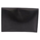 HERMES Pochetto Rio Clutch Bag Leather Black Gold Auth 190962M-2