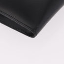 HERMES Pochetto Rio Clutch Bag Leather Black Gold Auth 190962M-7