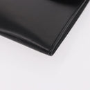 HERMES Pochetto Rio Clutch Bag Leather Black Gold Auth 190962M-14