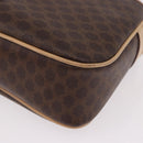 CELINE Macadam Shoulder Bag PVC Leather Brown Gold Auth 190963A-15