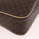 CELINE Macadam Shoulder Bag PVC Leather Brown Gold Auth 190963A-16