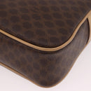 CELINE Macadam Shoulder Bag PVC Leather Brown Gold Auth 190963A-17