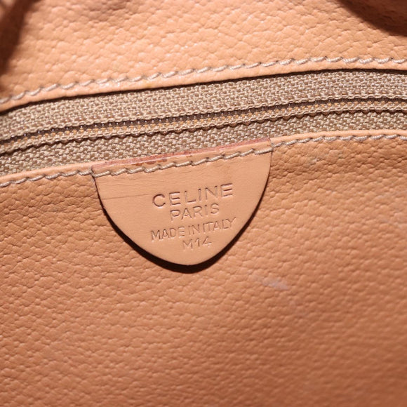 CELINE Macadam Shoulder Bag PVC Leather Brown Gold Auth 190963A