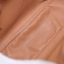 CELINE Macadam Shoulder Bag PVC Leather Brown Gold Auth 190963A-10