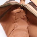 CELINE Macadam Shoulder Bag PVC Leather Brown Gold Auth 190963A-19