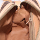 CELINE Macadam Shoulder Bag PVC Leather Brown Gold Auth 190963A-20