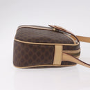 CELINE Macadam Shoulder Bag PVC Leather Brown Gold Auth 190963A-3