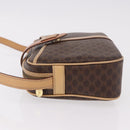 CELINE Macadam Shoulder Bag PVC Leather Brown Gold Auth 190963A-4
