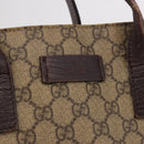 GUCCI GG Supreme Tote Bag PVC Leather Beige 91249 Auth 190967-14