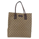 GUCCI GG Supreme Tote Bag PVC Leather Beige 91249 Auth 190967-2