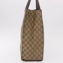 GUCCI GG Supreme Tote Bag PVC Leather Beige 91249 Auth 190967-4