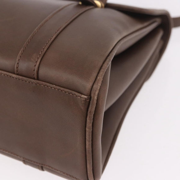 GUCCI Hand Bag Leather Brown Gold 000 46 4857 Auth 190970