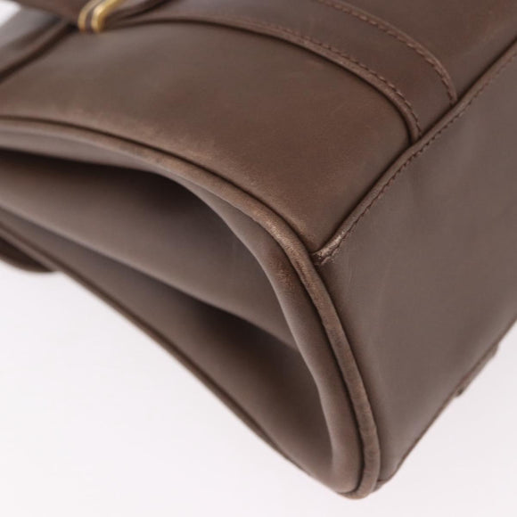 GUCCI Hand Bag Leather Brown Gold 000 46 4857 Auth 190970