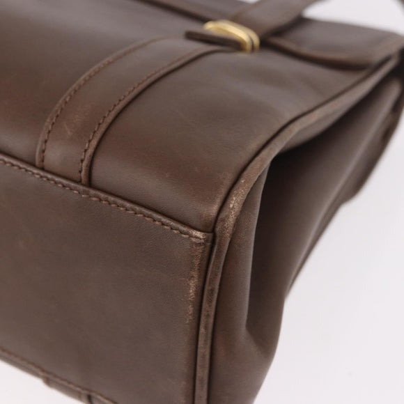 GUCCI Hand Bag Leather Brown Gold 000 46 4857 Auth 190970