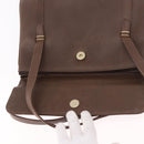 GUCCI Hand Bag Leather Brown Gold 000 46 4857 Auth 190970-10