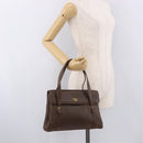 GUCCI Hand Bag Leather Brown Gold 000 46 4857 Auth 190970-25