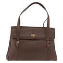 GUCCI Hand Bag Leather Brown Gold 000 46 4857 Auth 190970-13