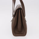 GUCCI Hand Bag Leather Brown Gold 000 46 4857 Auth 190970-3
