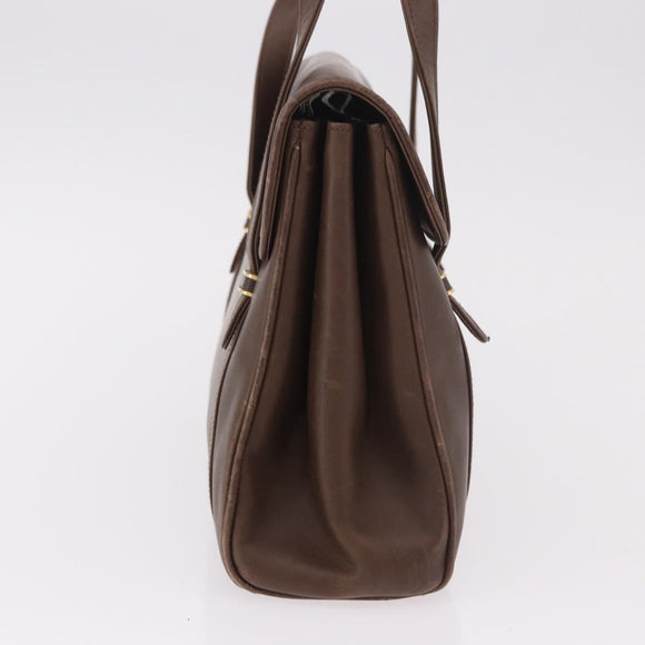 GUCCI Hand Bag Leather Brown Gold 000 46 4857 Auth 190970