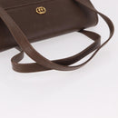 GUCCI Hand Bag Leather Brown Gold 000 46 4857 Auth 190970-7