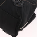 PRADA Tote Bag Nylon Black Silver Auth 190972A-14