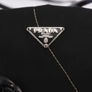 PRADA Tote Bag Nylon Black Silver Auth 190972A-17
