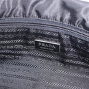 PRADA Tote Bag Nylon Black Silver Auth 190972A-18