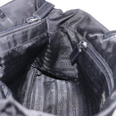 PRADA Tote Bag Nylon Black Silver Auth 190972A-19