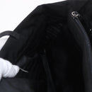 PRADA Tote Bag Nylon Black Silver Auth 190972A-23